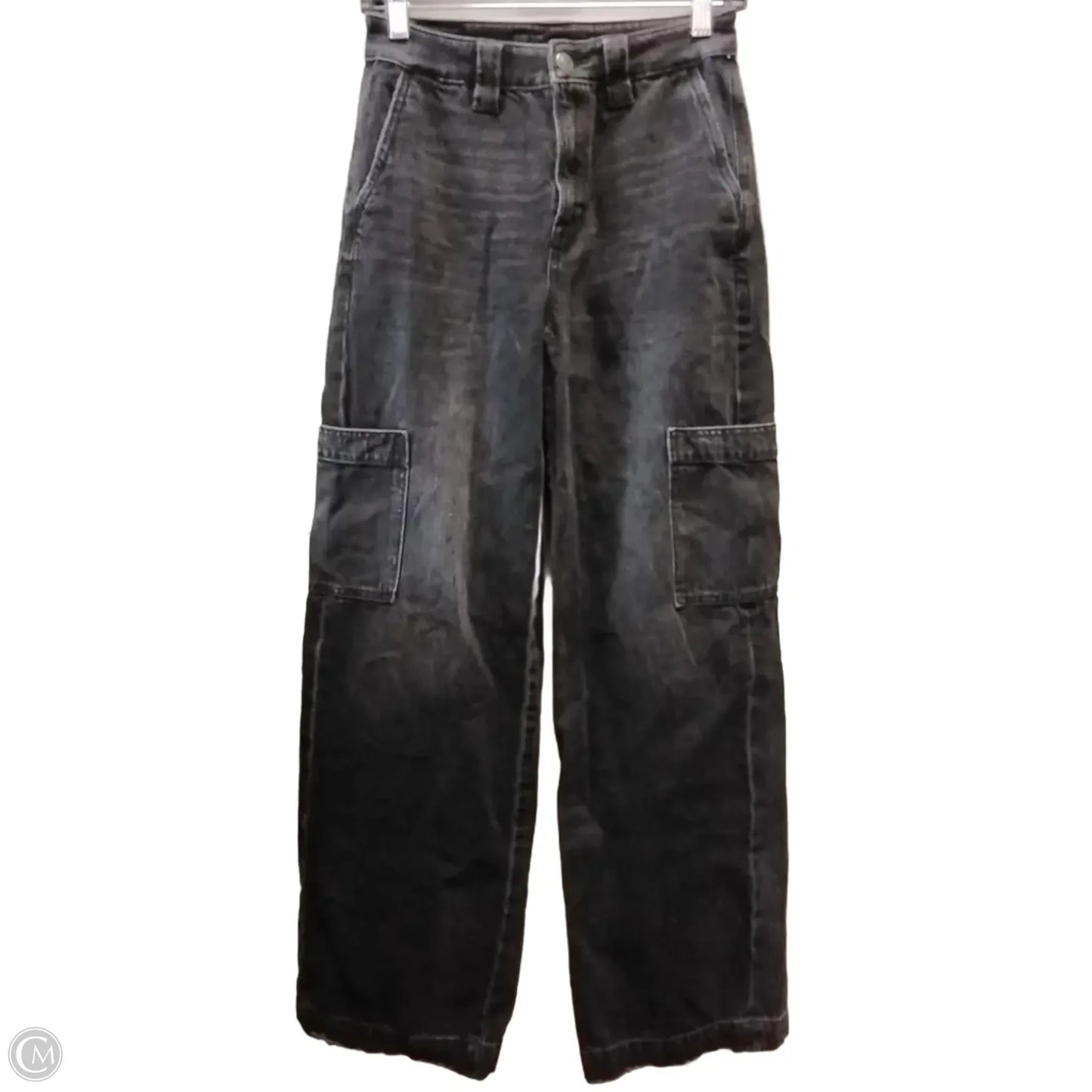 Jeans Wide Leg By American Eagle In Black, Size: 00