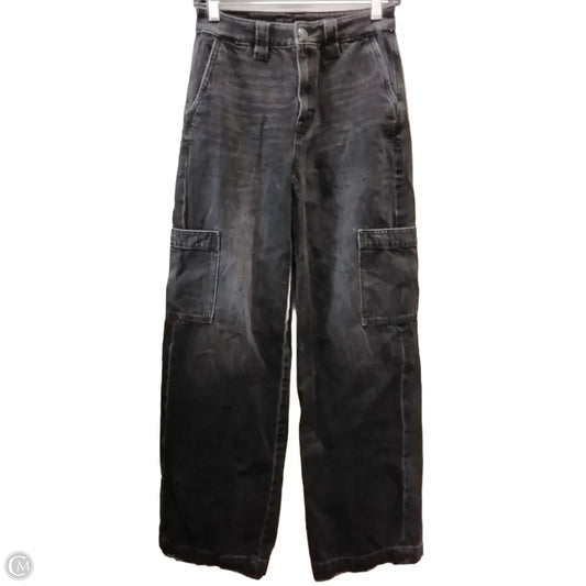 Jeans Wide Leg By American Eagle In Black, Size: 00