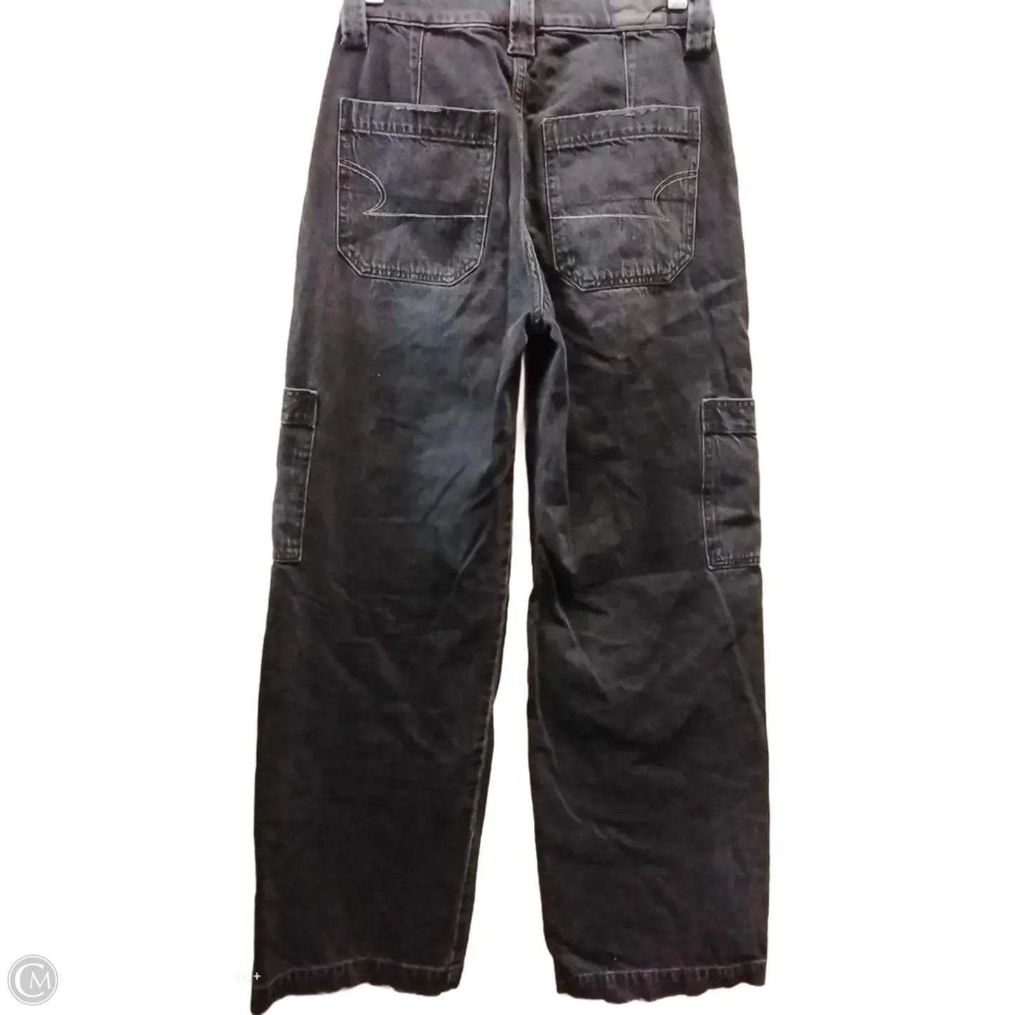 Jeans Wide Leg By American Eagle In Black, Size: 00