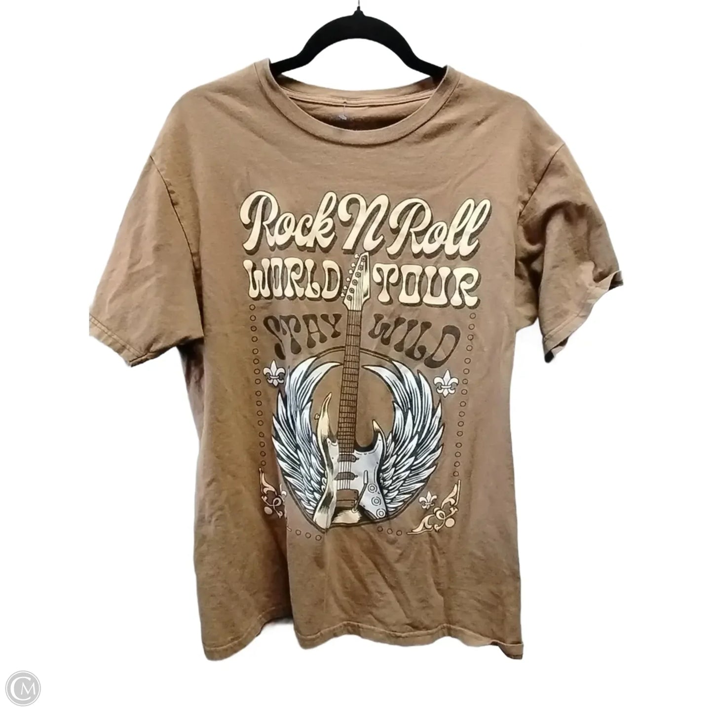 Top Short Sleeve By Clothes Mentor In Brown, Size: L