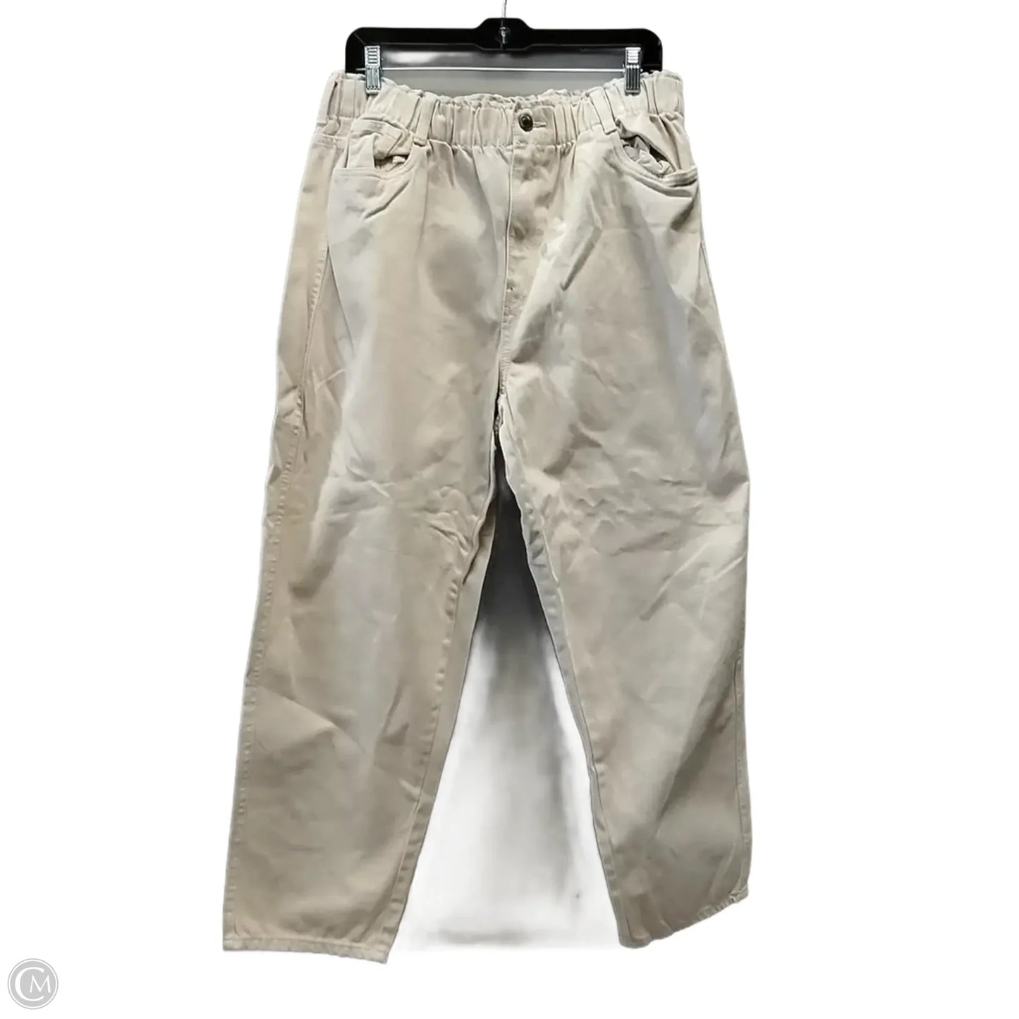 Jeans Wide Leg By H&m In Cream, Size: 14