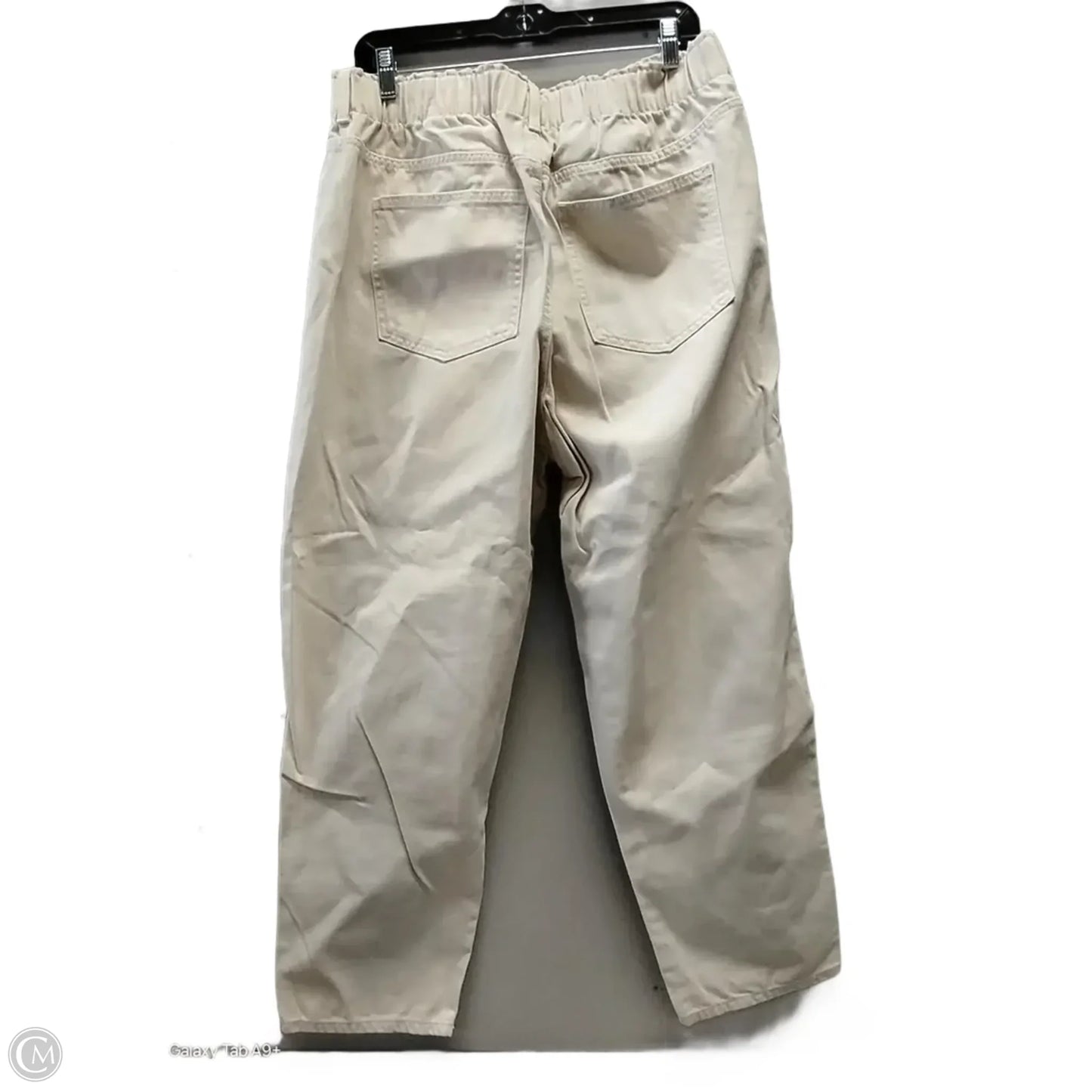 Jeans Wide Leg By H&m In Cream, Size: 14