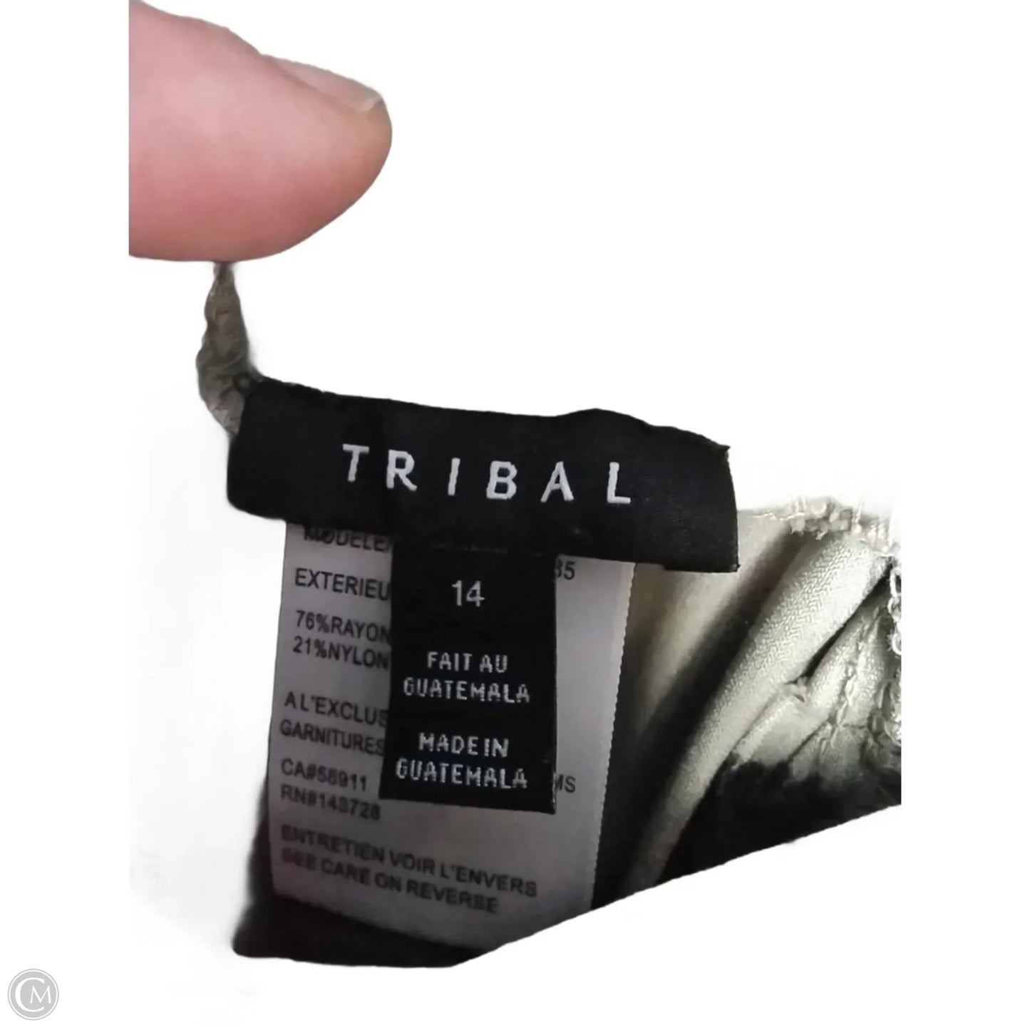 Pants Dress By Tribal In Green, Size: 14