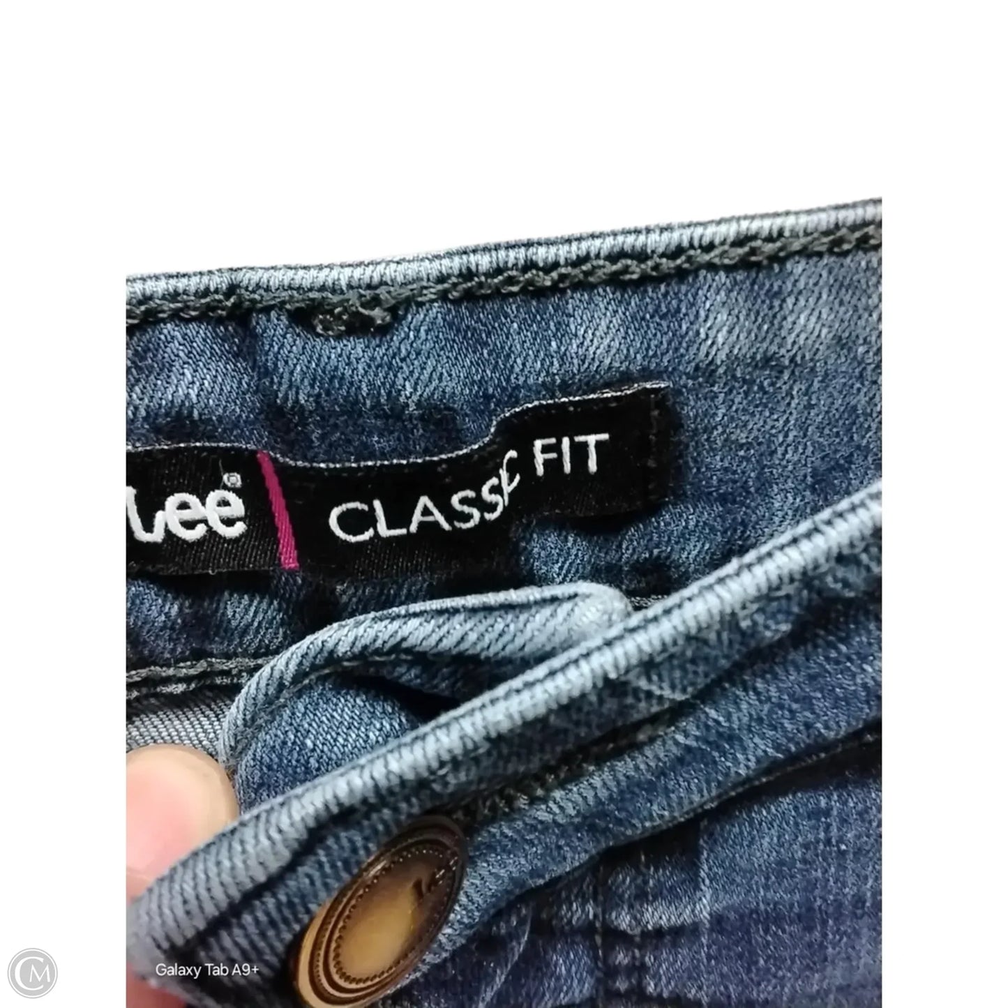 Jeans Skinny By Lee In Blue Denim, Size: 14p