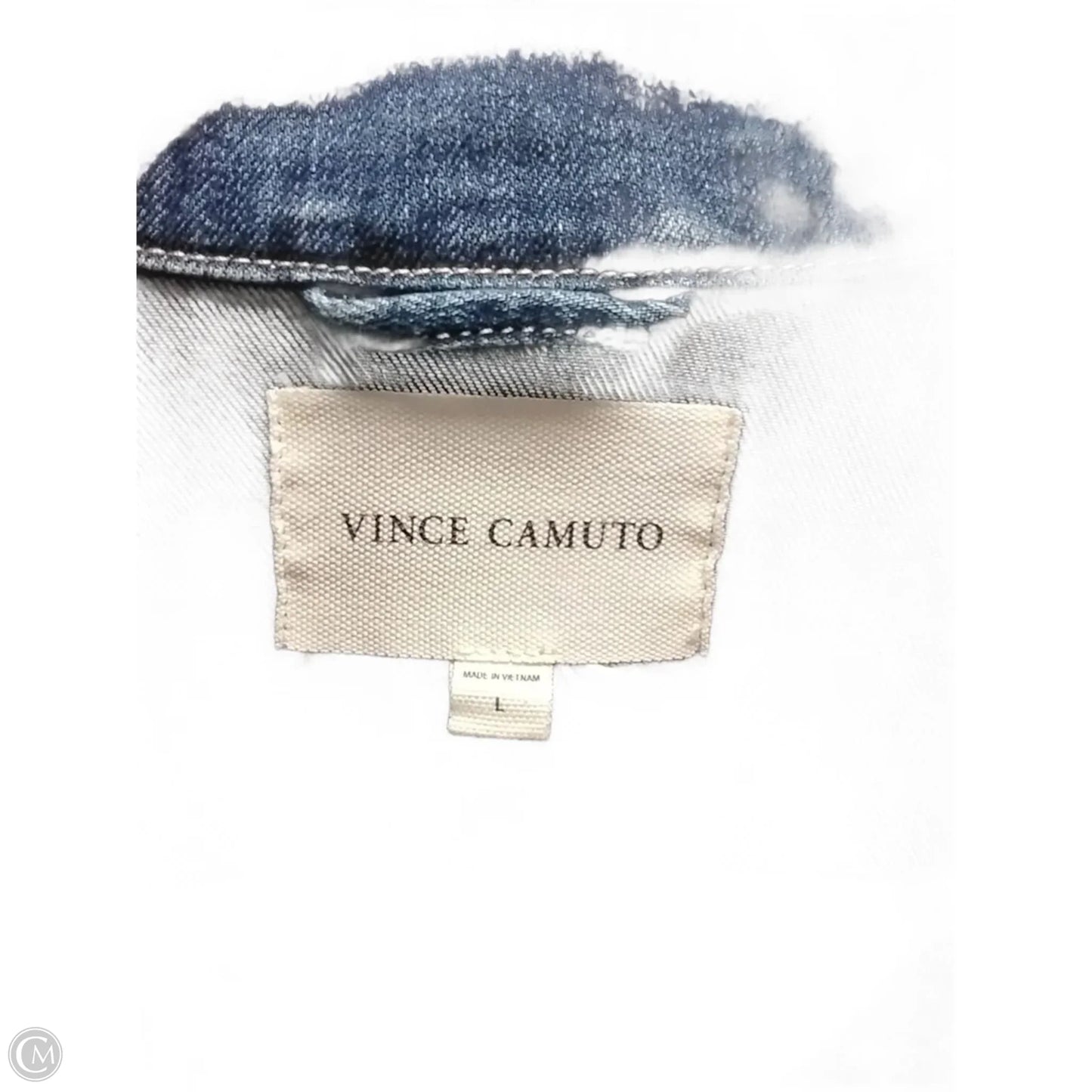 Jacket Denim By Vince Camuto In Blue Denim, Size: L