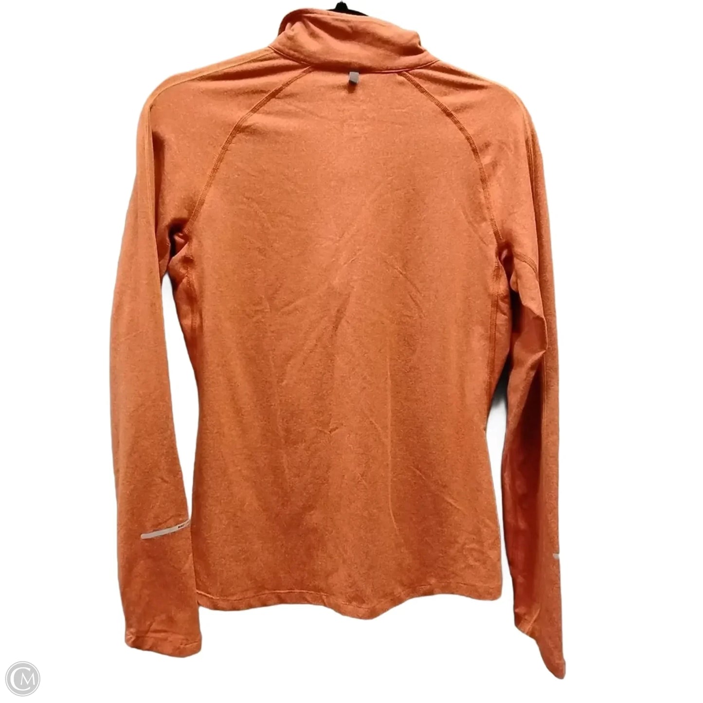 Athletic Sweatshirt Collar By Nike In Orange, Size: M