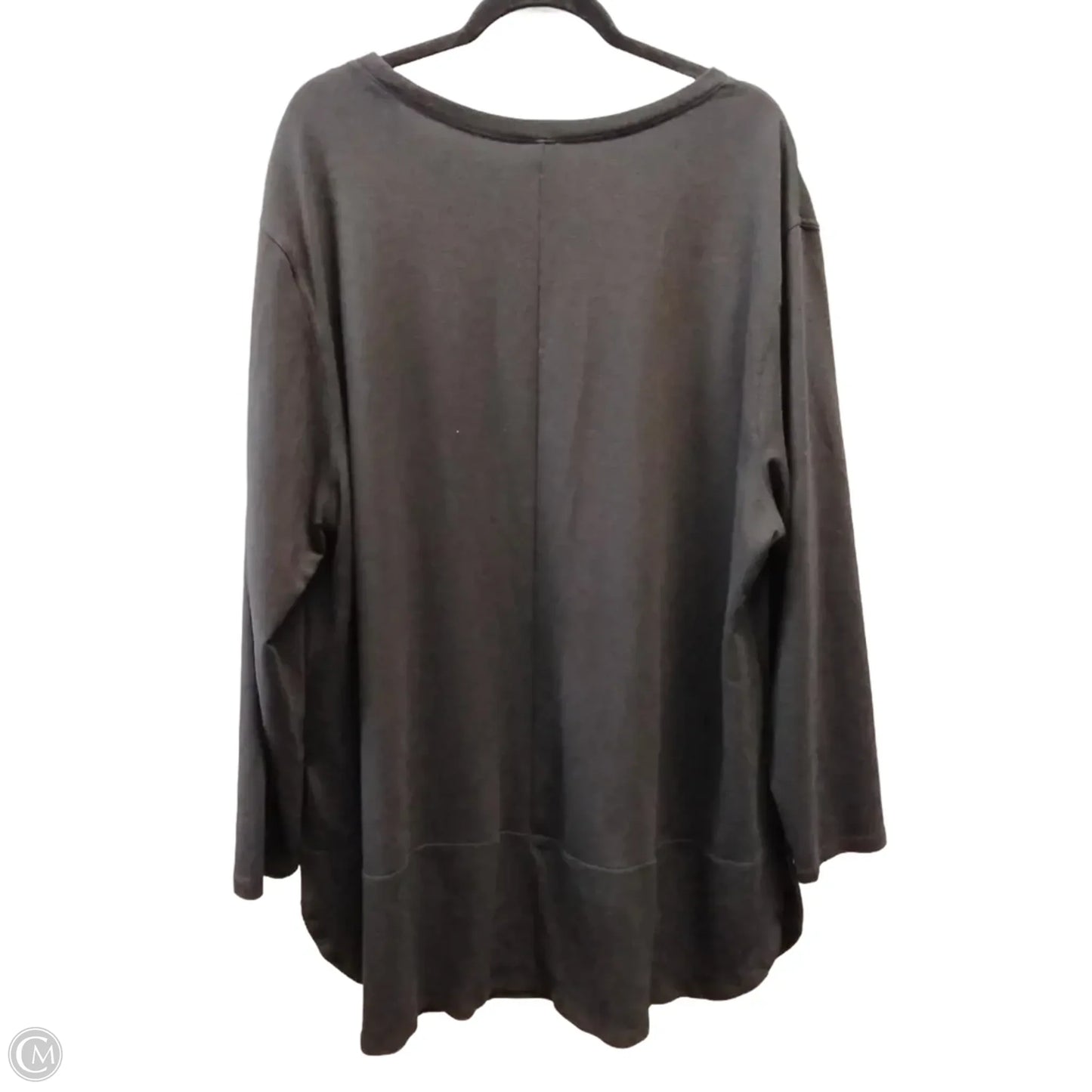 Top Long Sleeve By Terra & Sky In Black, Size: 2x