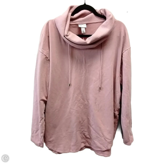 Sweatshirt Collar By Ava & Viv In Pink, Size: 2x