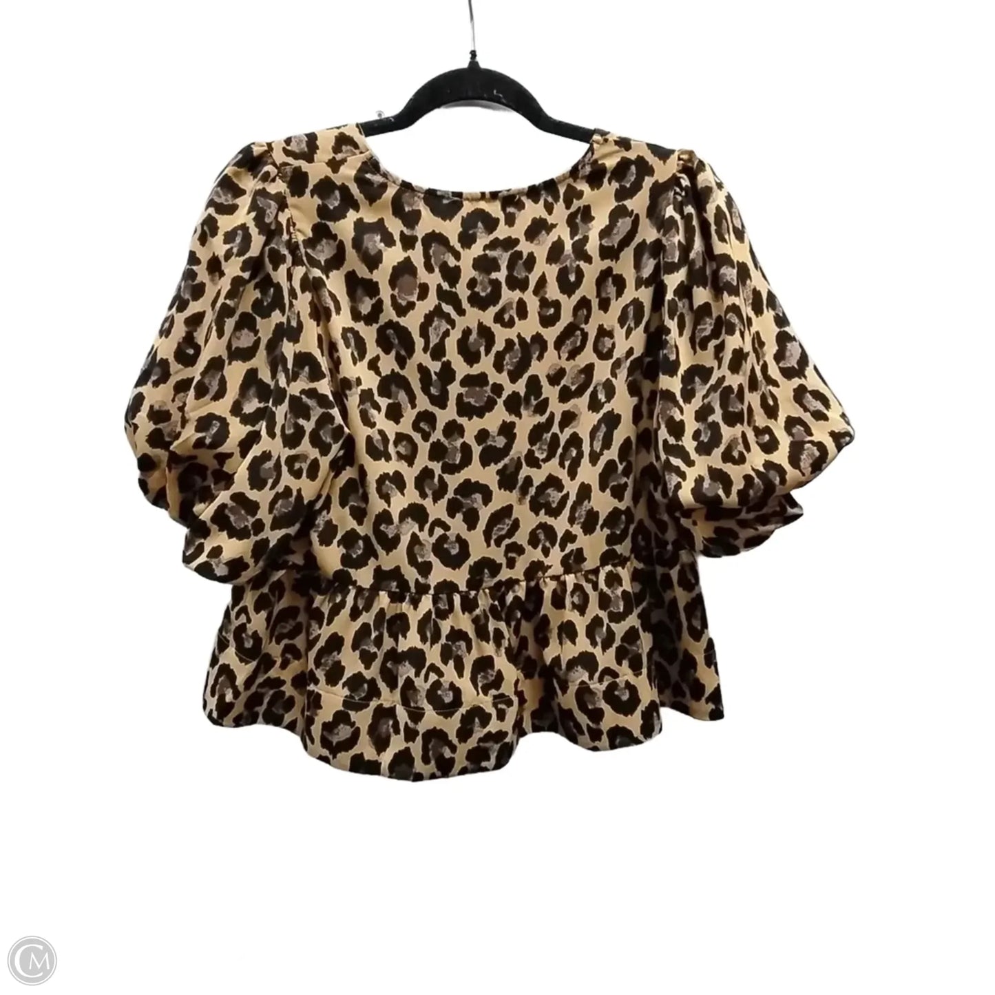 Blouse Short Sleeve By Entro In Animal Print, Size: S