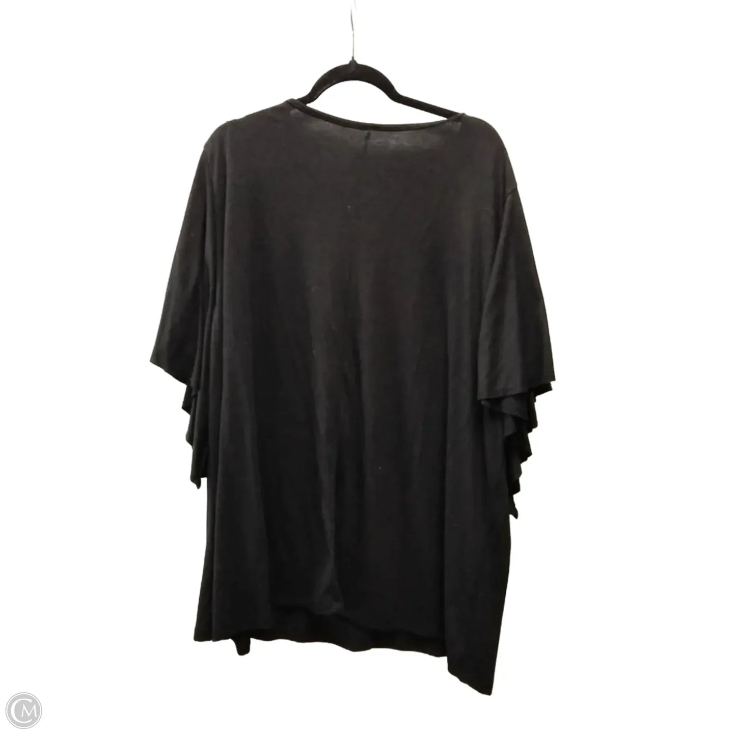 Top Short Sleeve By Terra & Sky In Black, Size: 2x