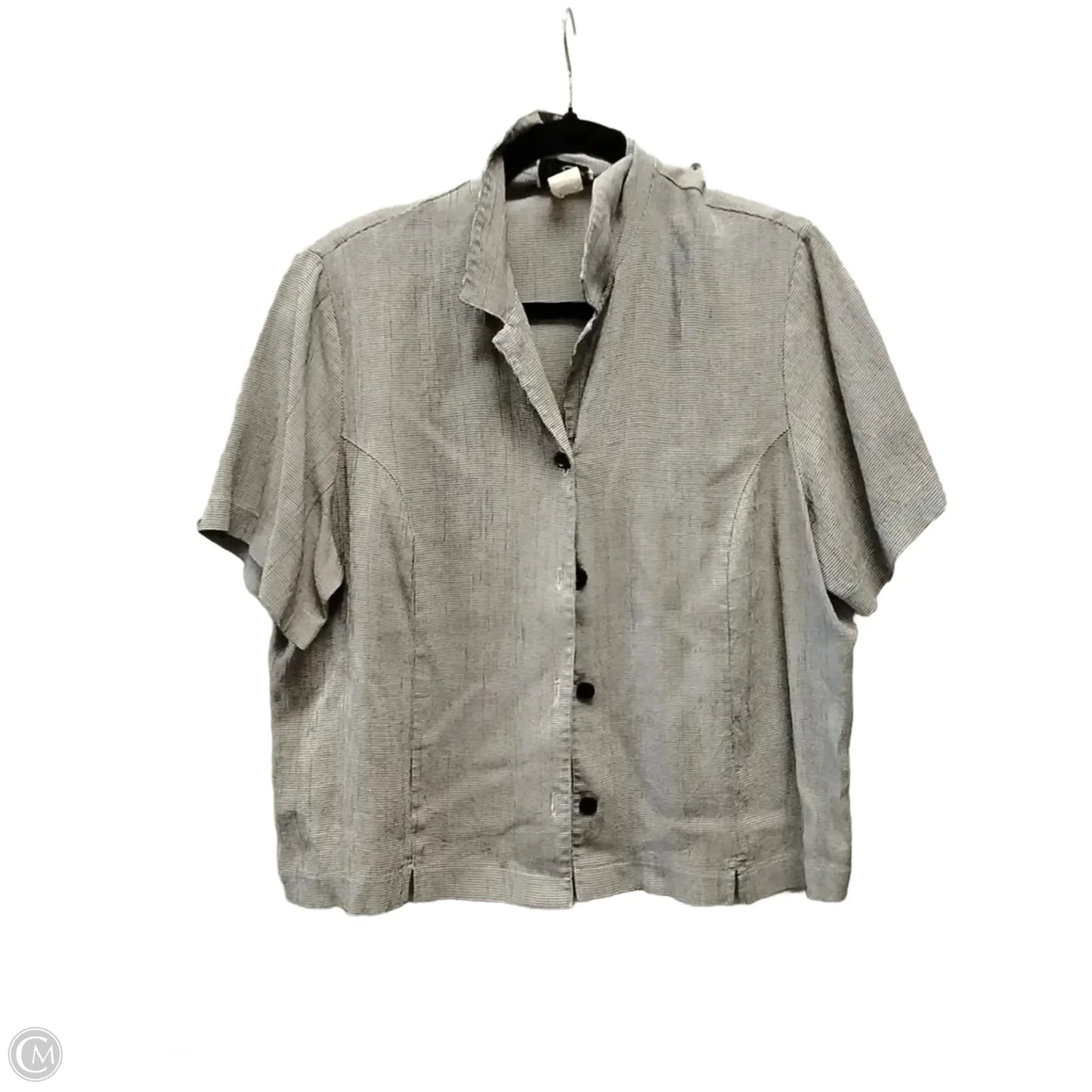 Top Short Sleeve By Clothes Mentor In Plaid Pattern, Size: Xl