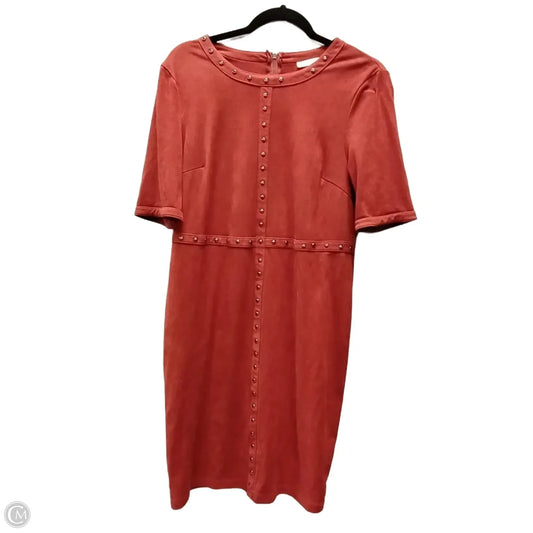 Dress Casual Midi By Spense In Orange, Size: 12