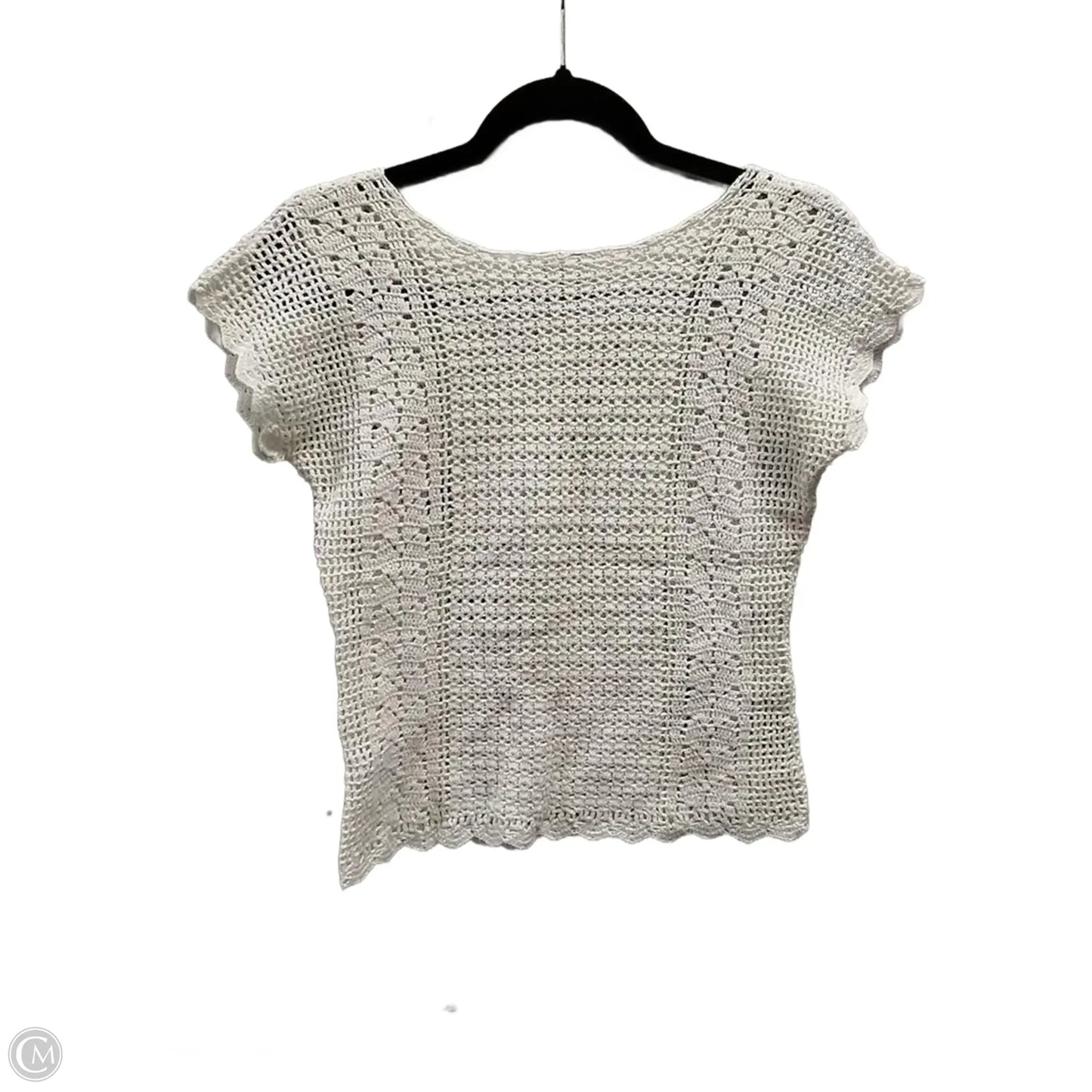 Top Short Sleeve By Banana Republic In White, Size: M