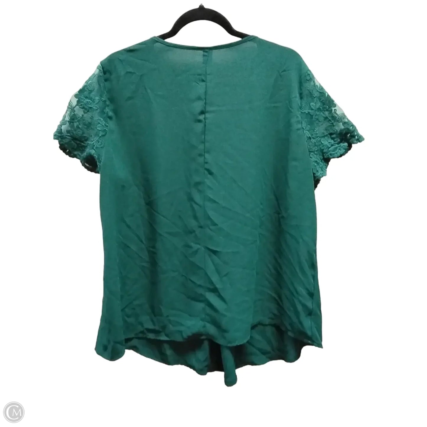 Top Short Sleeve By Emery Rose In Green, Size: 2x
