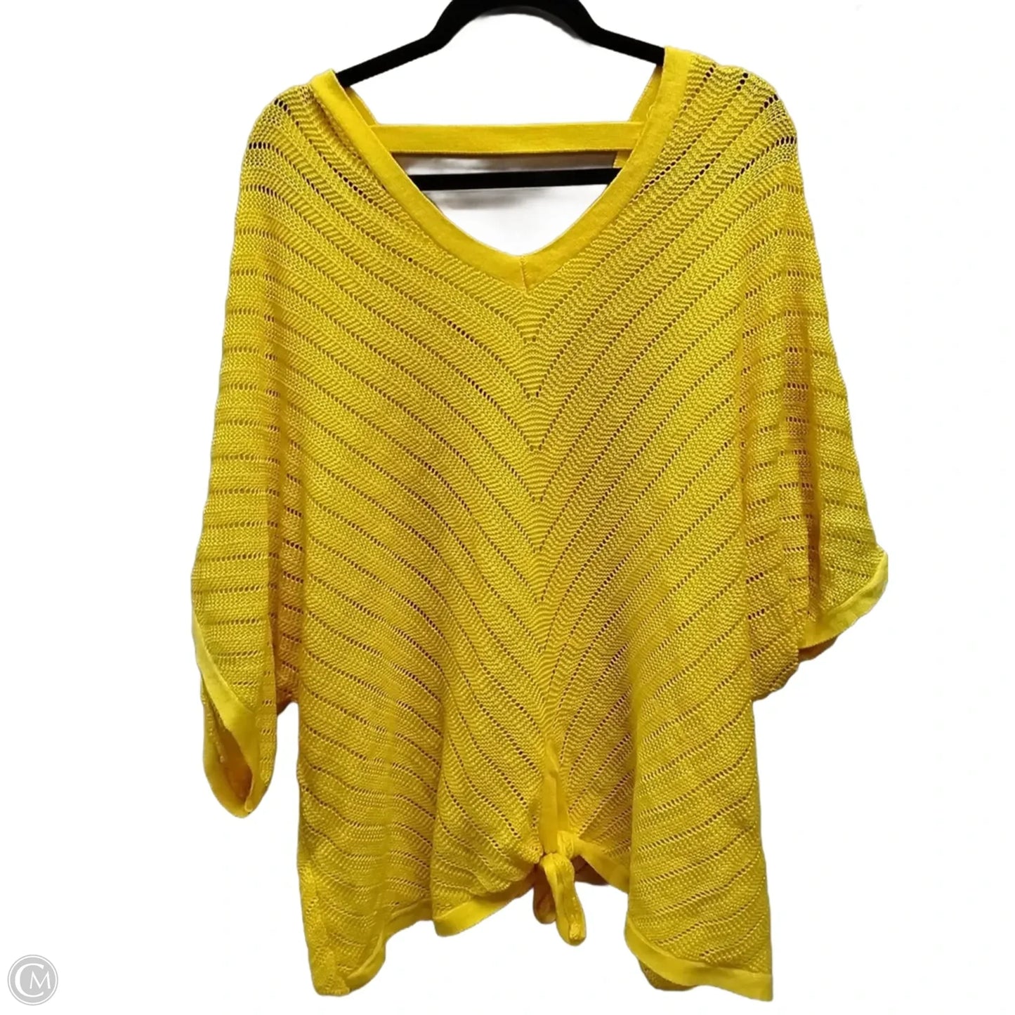Top Short Sleeve By Cato In Yellow, Size: 4x