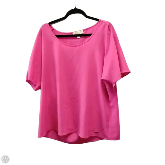 Top Short Sleeve By Michael By Michael Kors In Pink, Size: L