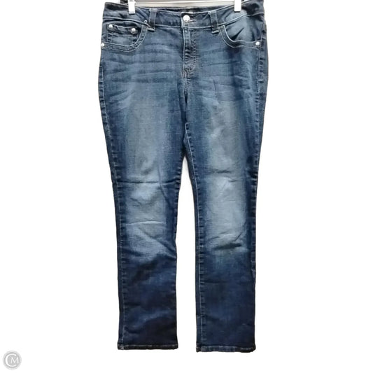 Jeans Straight By Lee In Blue Denim, Size: 14