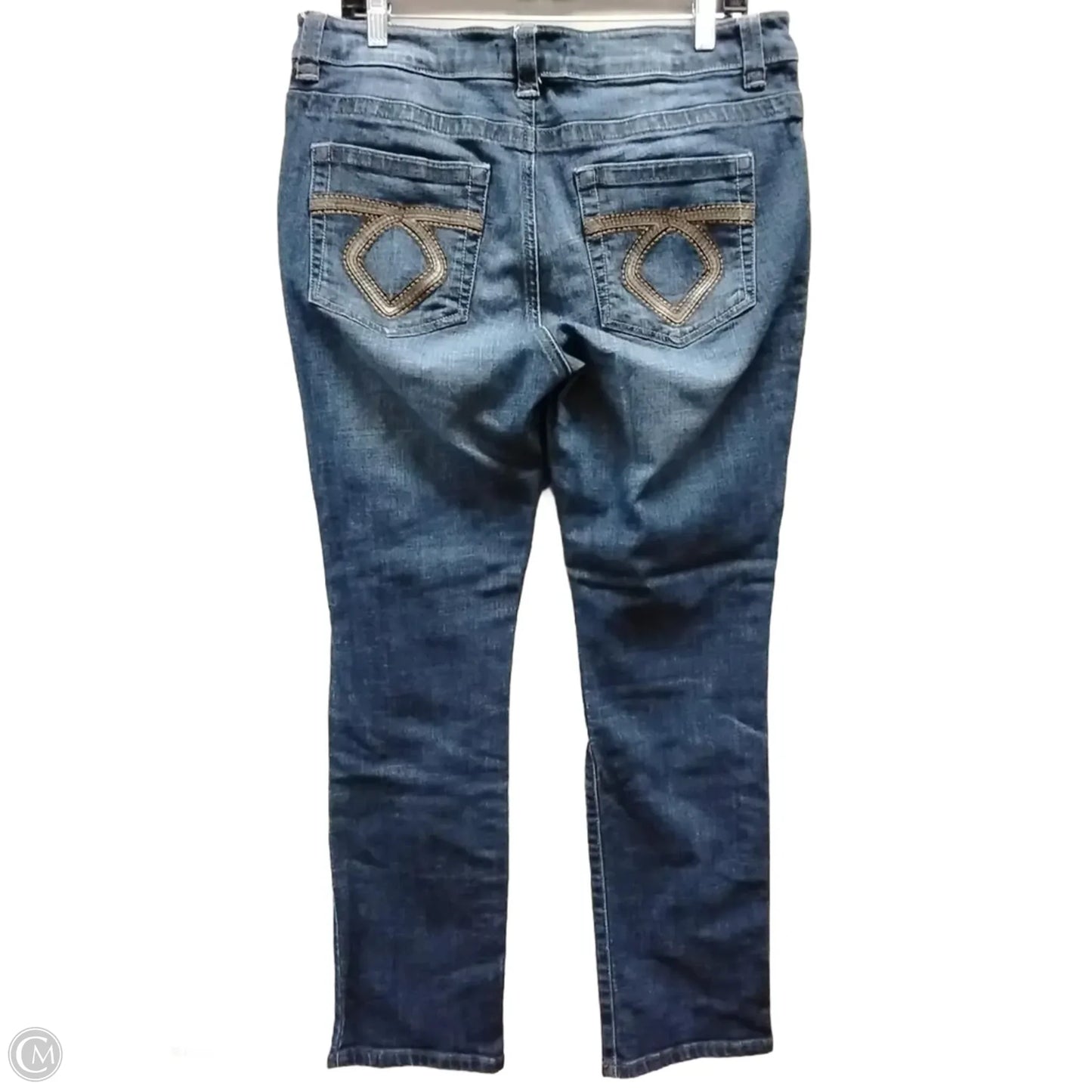 Jeans Straight By Lee In Blue Denim, Size: 14