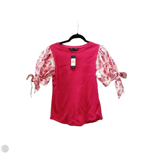 Top Short Sleeve By Tommy Hilfiger In Red, Size: Sp