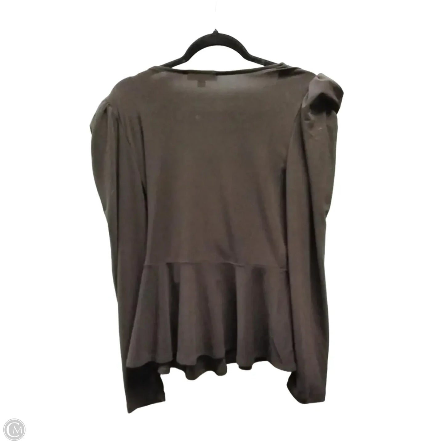 Blouse Long Sleeve By International Concepts In Brown, Size: M