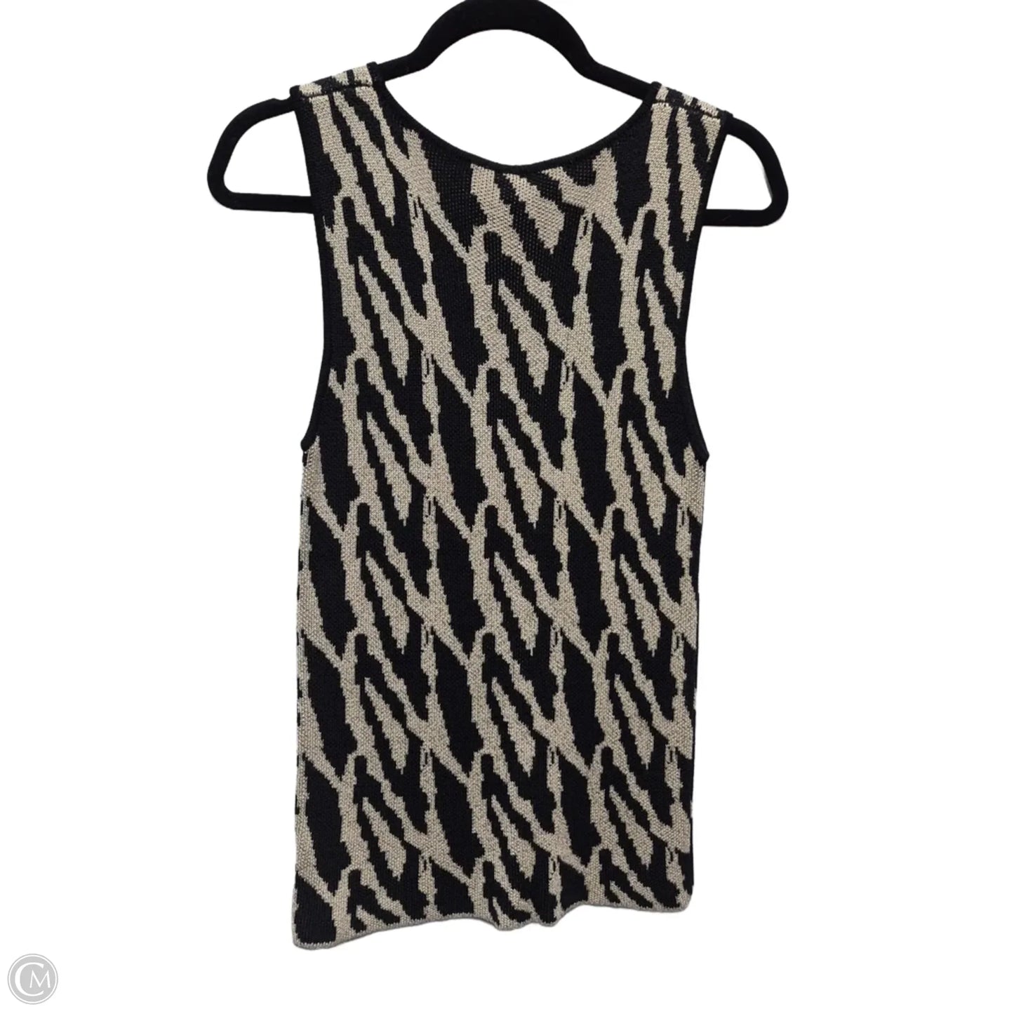 Top Sleeveless By Linda Allard In Zebra Print, Size: S