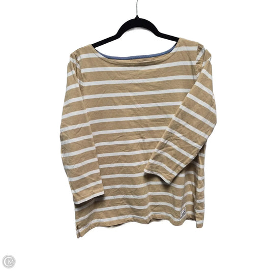 Top Long Sleeve By Talbots In Striped Pattern, Size: M