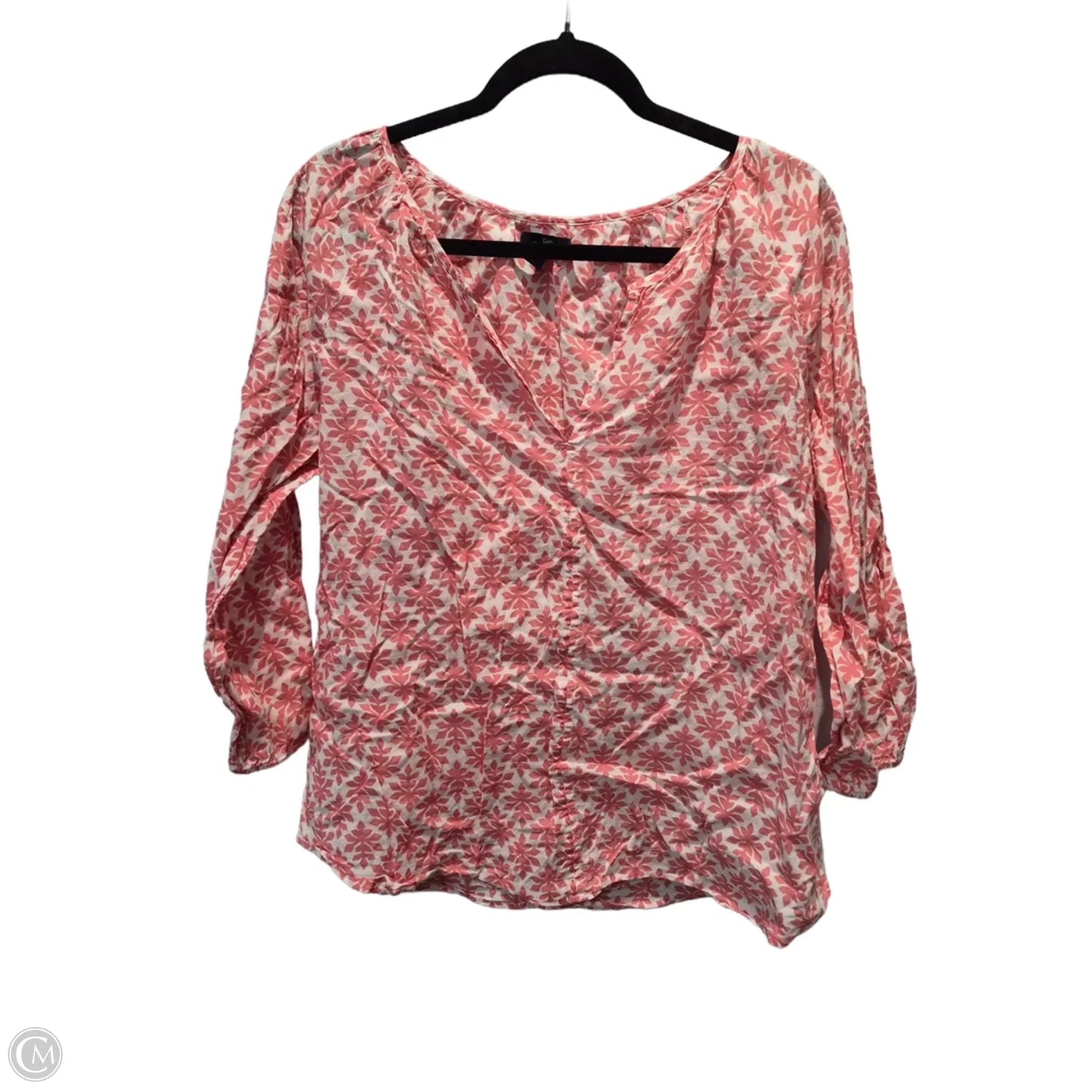 Blouse Long Sleeve By Gap In Geometric Pattern, Size: Xl