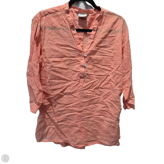 Top 3/4 Sleeve By Columbia In Orange, Size: L