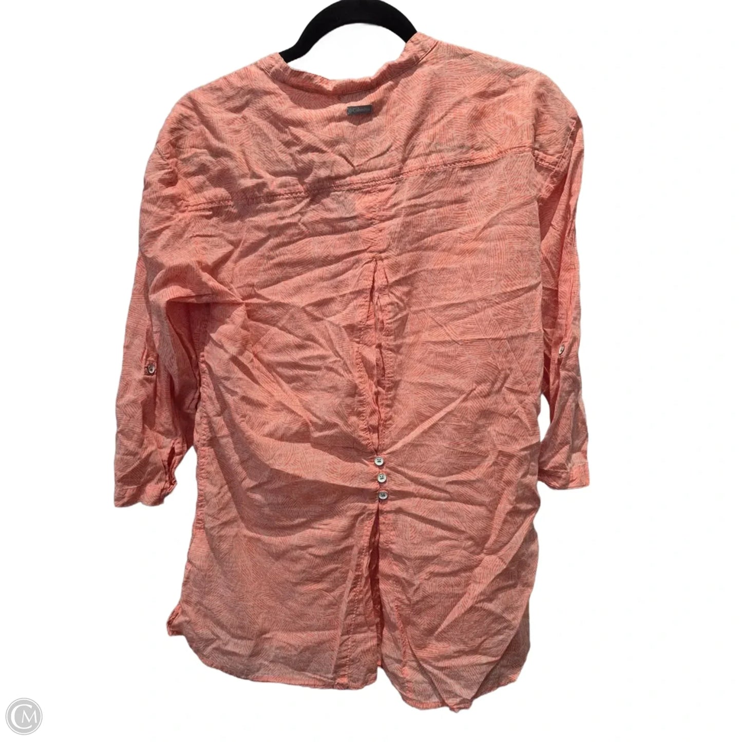 Top 3/4 Sleeve By Columbia In Orange, Size: L