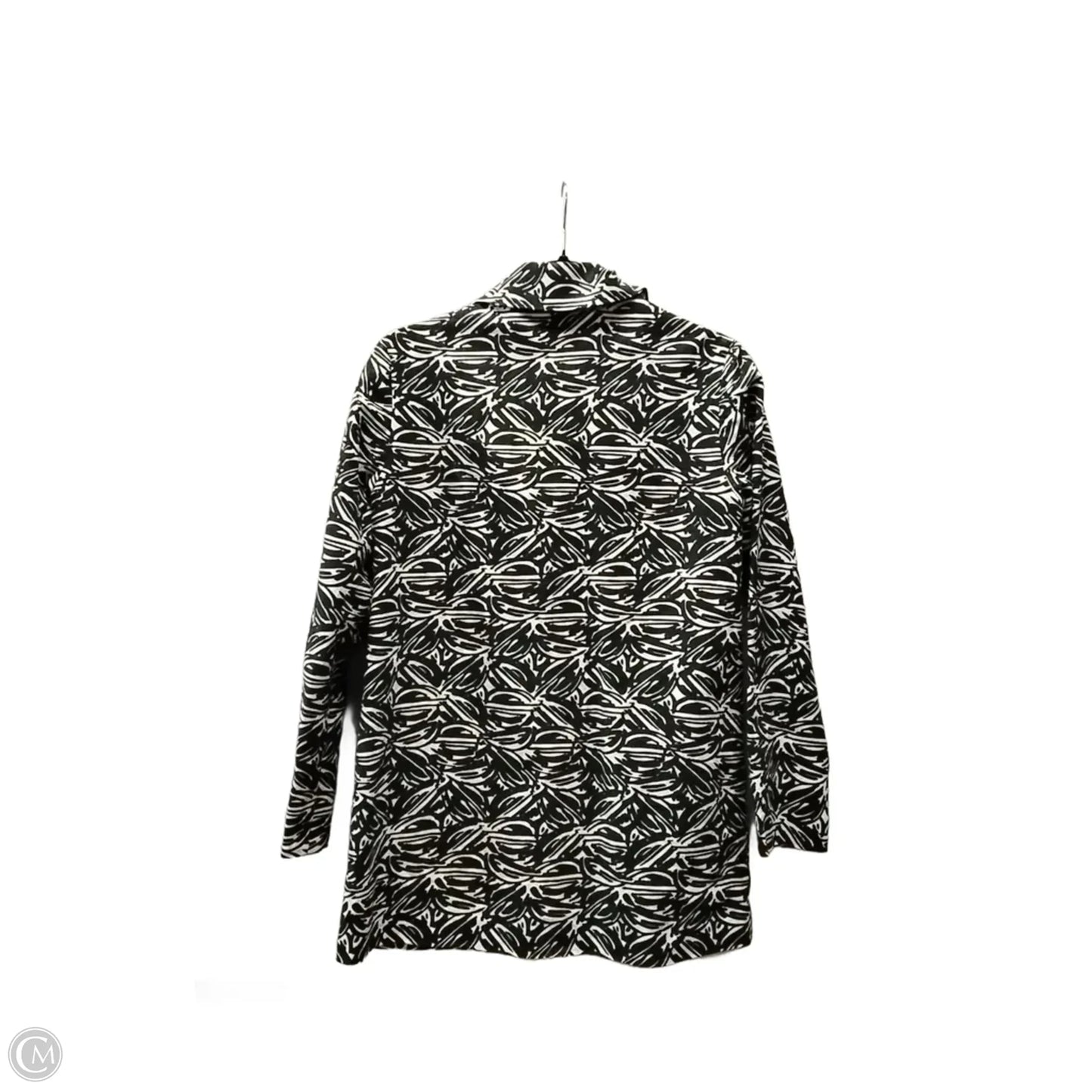 Blazer By Chicos In Black & White, Size: S