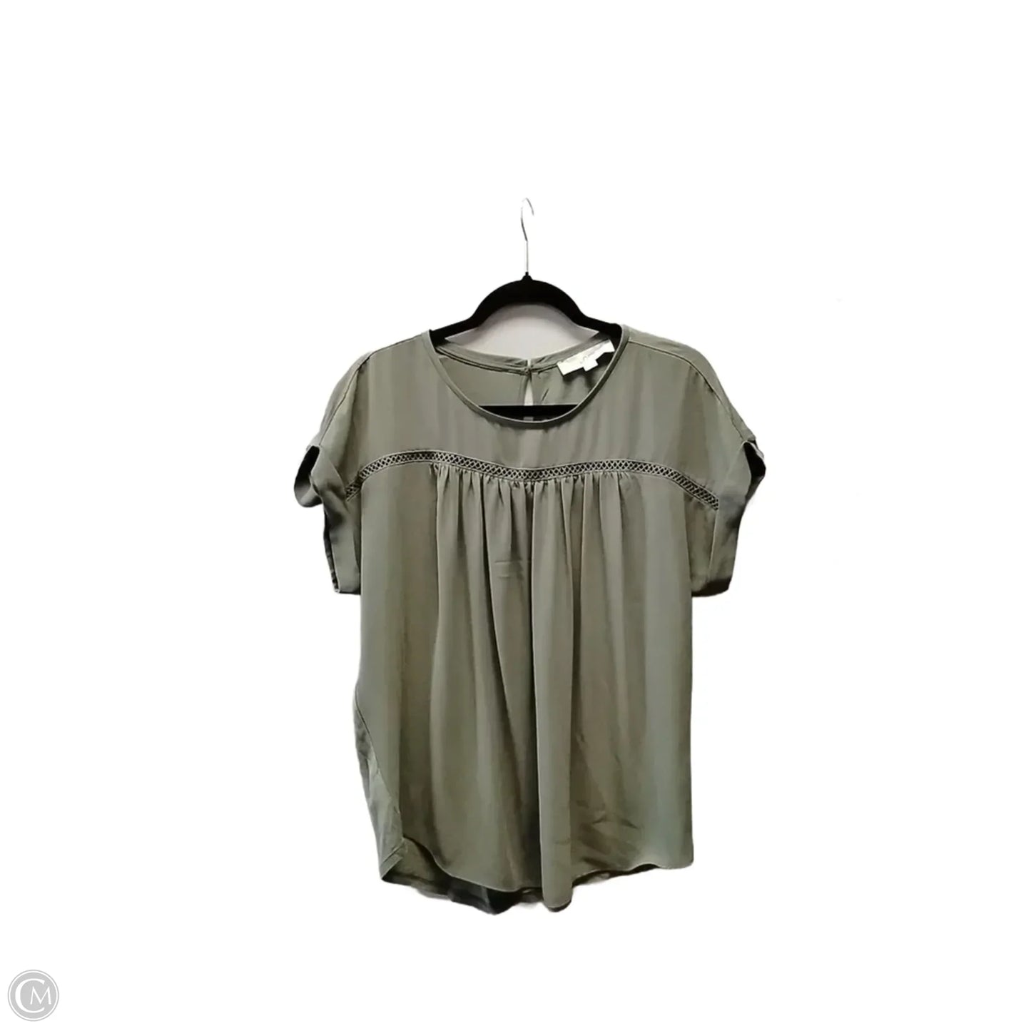 Blouse Short Sleeve By Loft In Green, Size: M