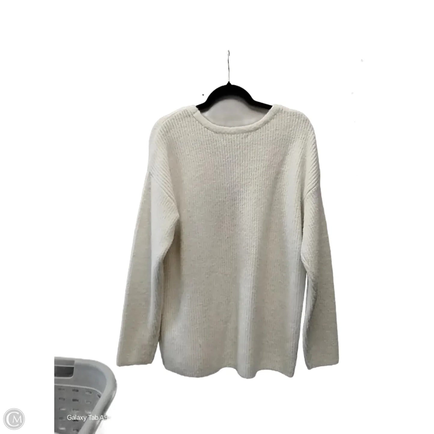 Sweater By Apt 9 In White, Size: L