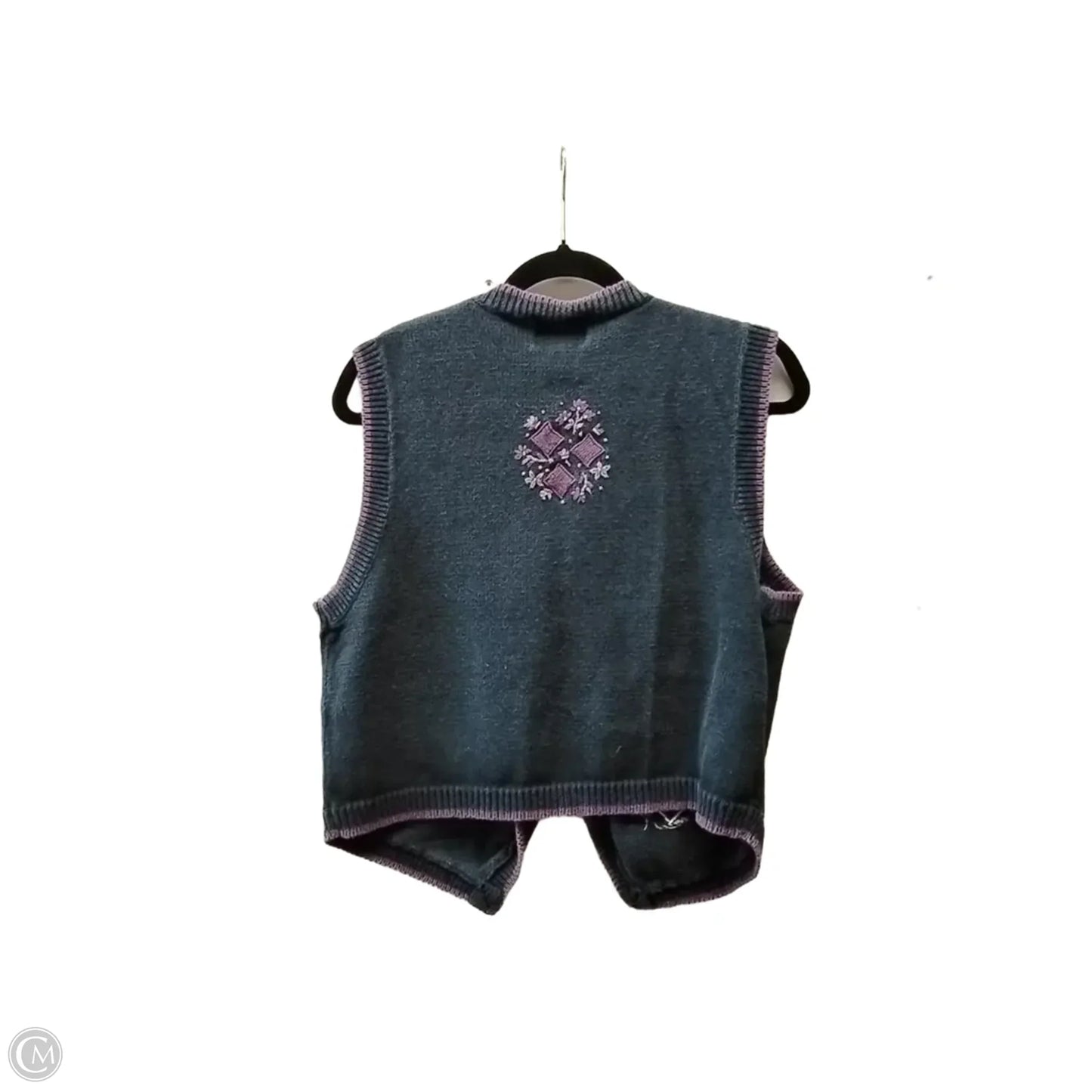 Vest Sweater By Christopher And Banks In Blue, Size: L