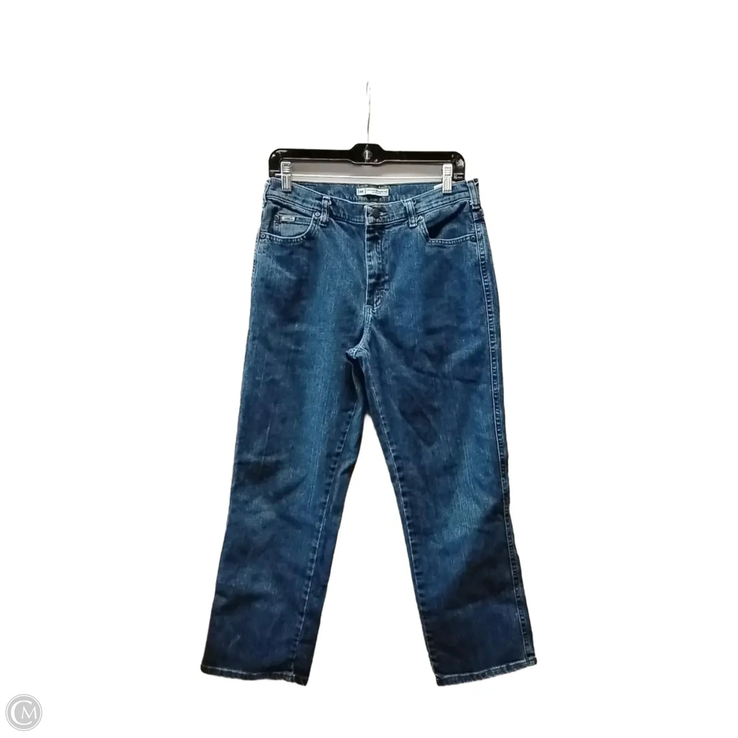 Jeans Straight By Lee In Blue Denim, Size: 10