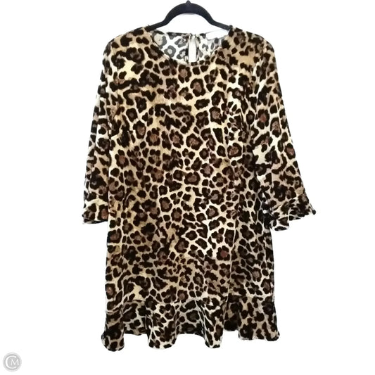Dress Casual Short By Loft In Animal Print, Size: 12p