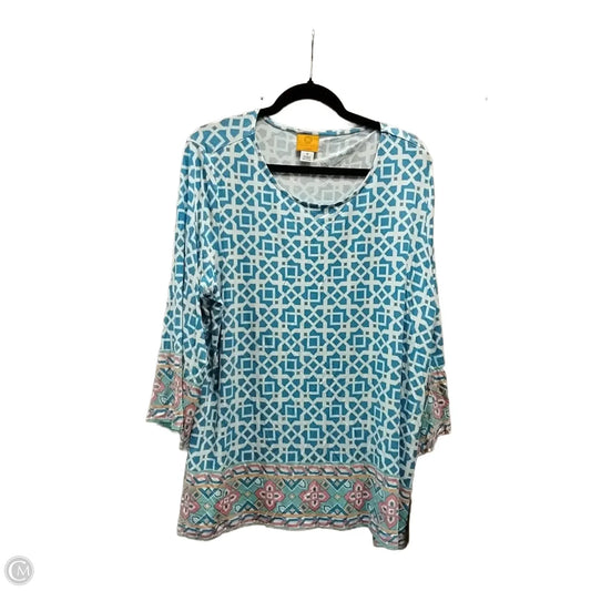 Top Long Sleeve By Ruby Rd In Geometric Pattern, Size: 1x