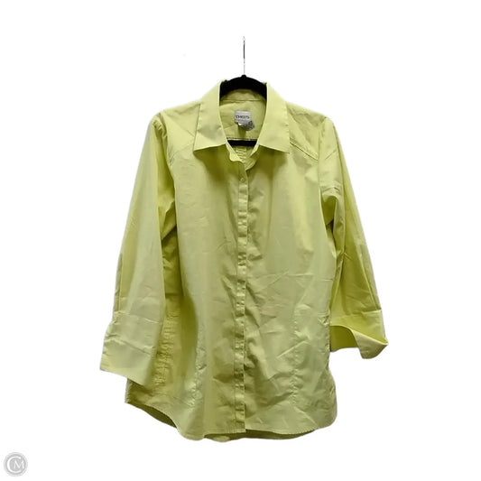 Top Long Sleeve By Chicos In Yellow, Size: L