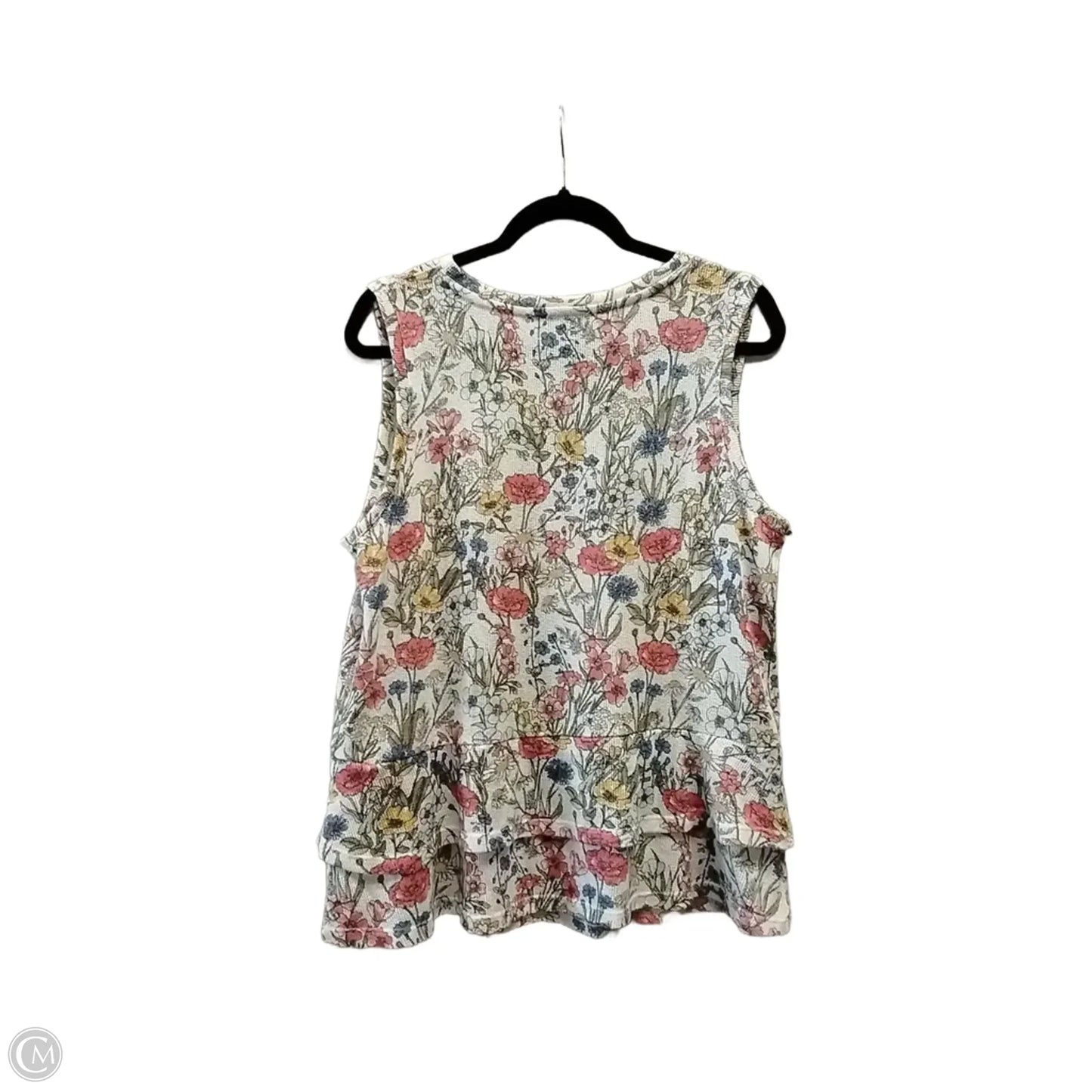 Tank Top By Tribal In Floral Print, Size: L