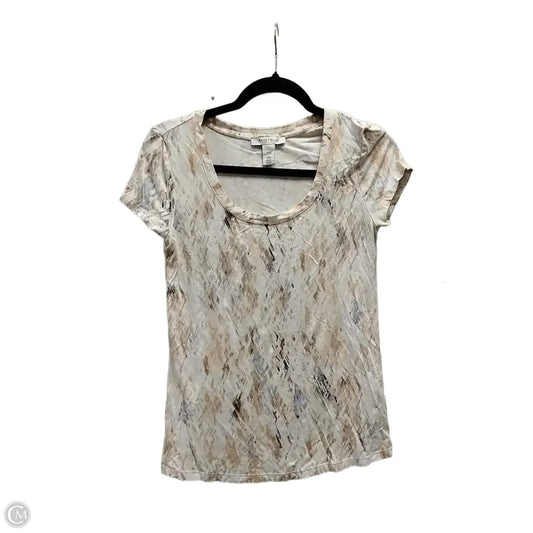 Top Short Sleeve By White House Black Market In Beige, Size: Xxs