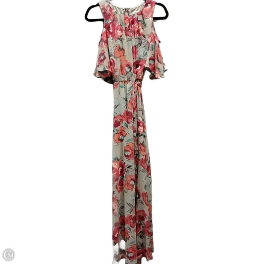 Dress Casual Maxi By Calvin Klein In Floral Print, Size: 8