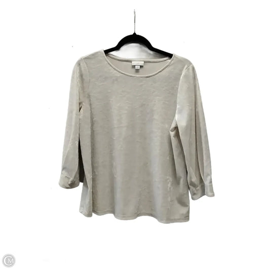 Top Long Sleeve By J. Jill In White, Size: S