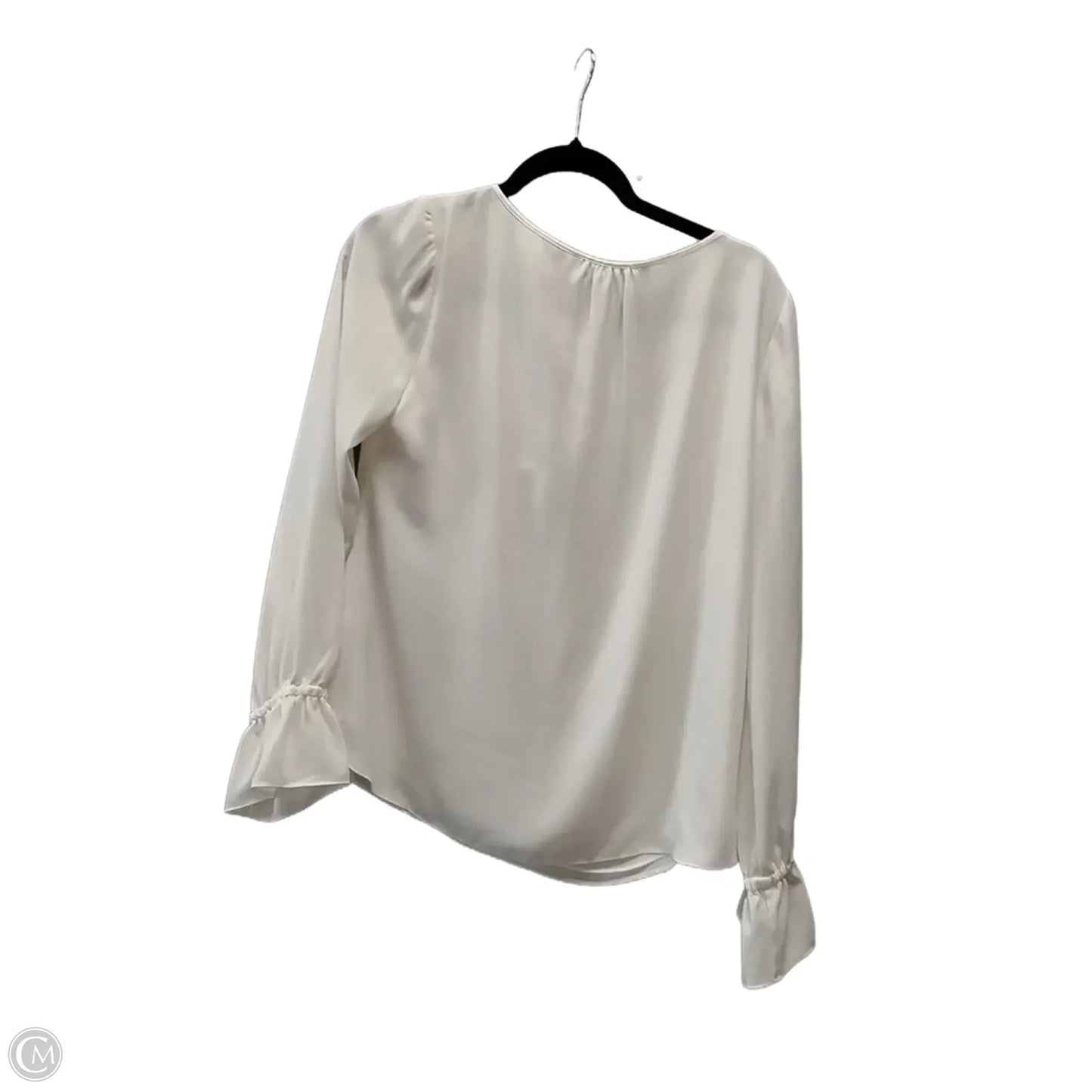 Blouse Long Sleeve By White House Black Market In Cream, Size: 6