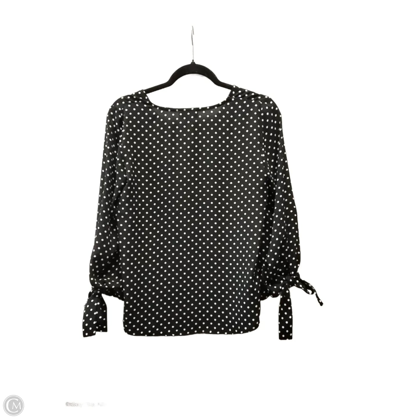 Blouse Long Sleeve By Cece In Polkadot Pattern, Size: Xs