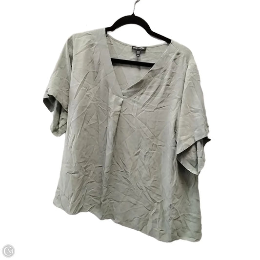 Blouse Long Sleeve By Eileen Fisher In Green, Size: M