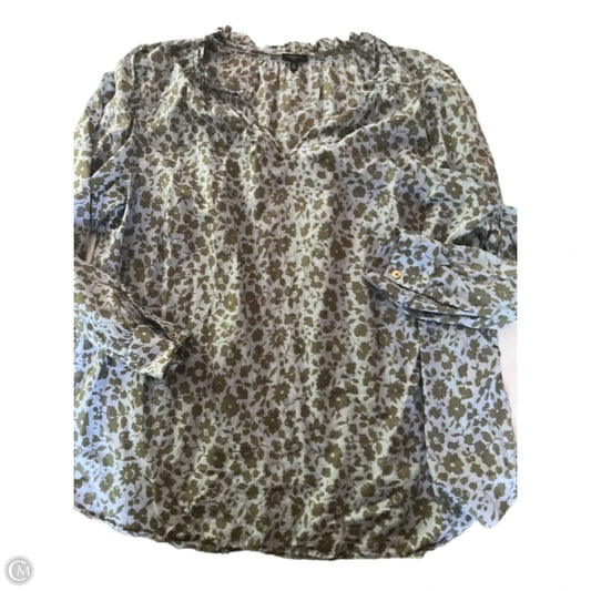 Blouse Long Sleeve By Talbots In Blue, Size: 3x