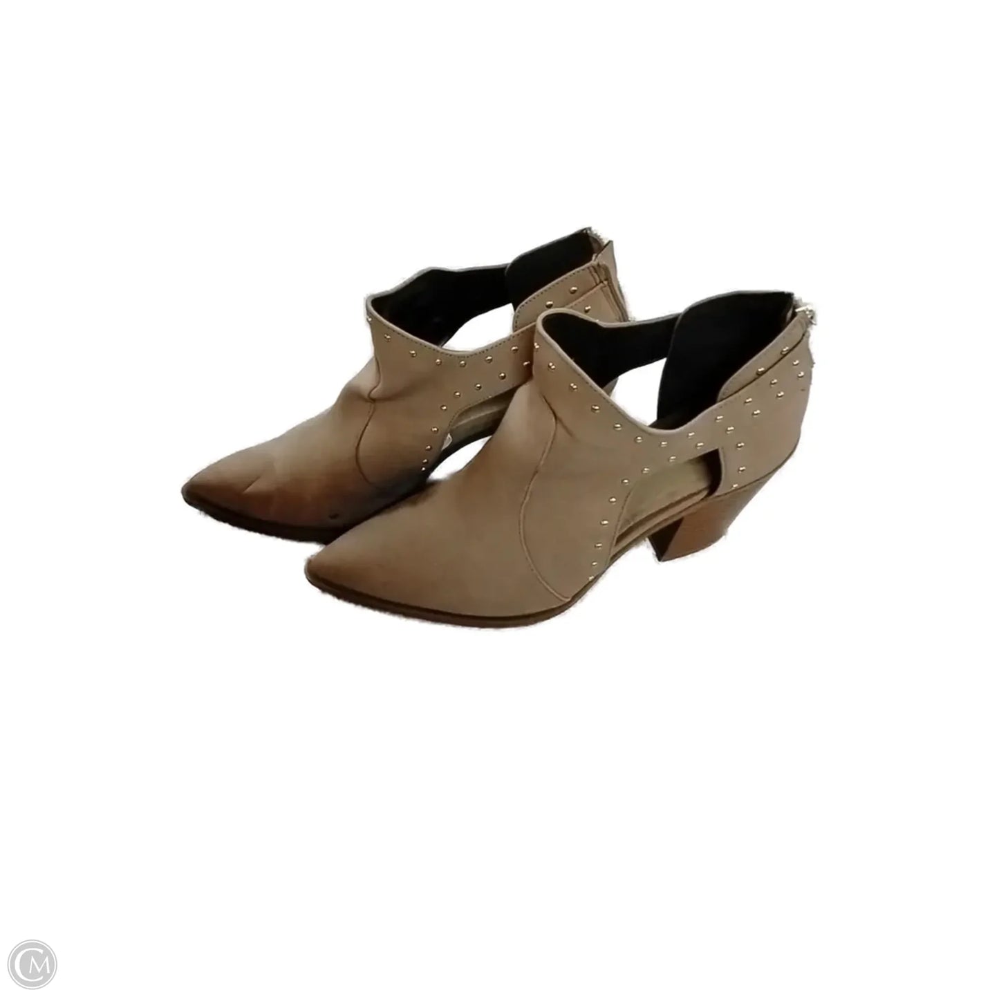 Boots Ankle Heels By Cmb In Beige, Size: 11
