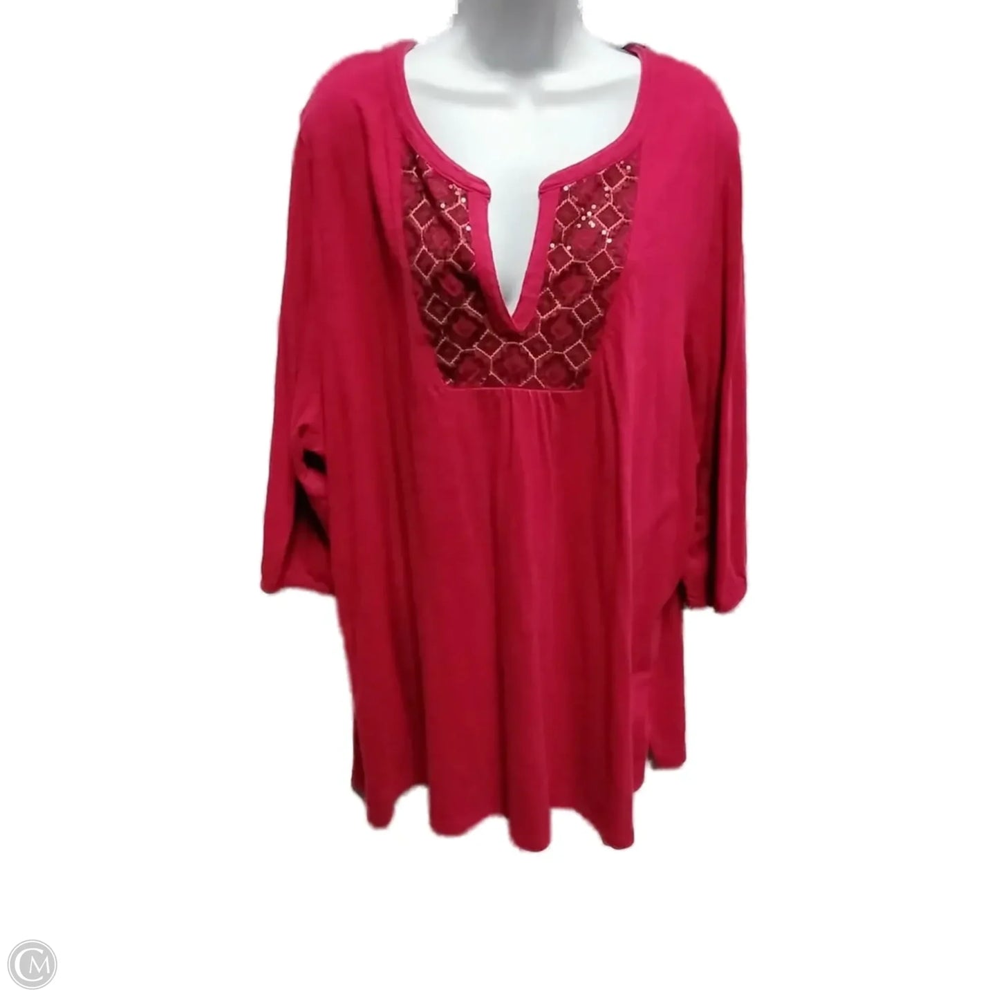 Top Short Sleeve By Catherines In Red, Size: 2x
