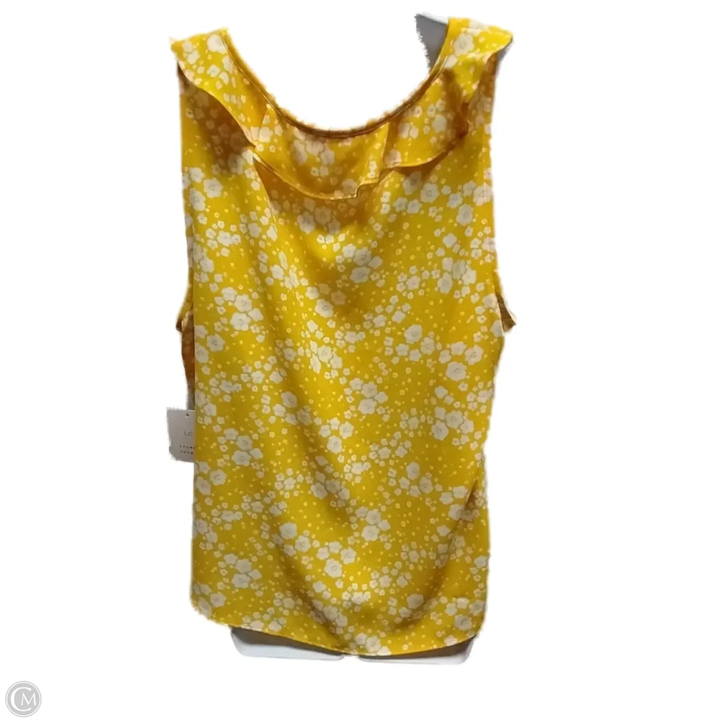 Blouse Sleeveless By Lc Lauren Conrad In Yellow, Size: Xl