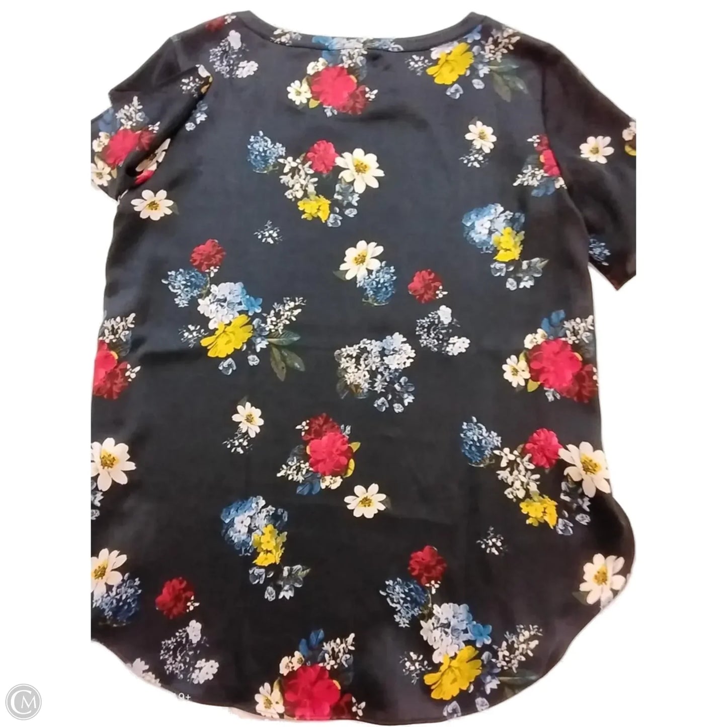 Blouse Short Sleeve By Banana Republic In Blue, Size: M