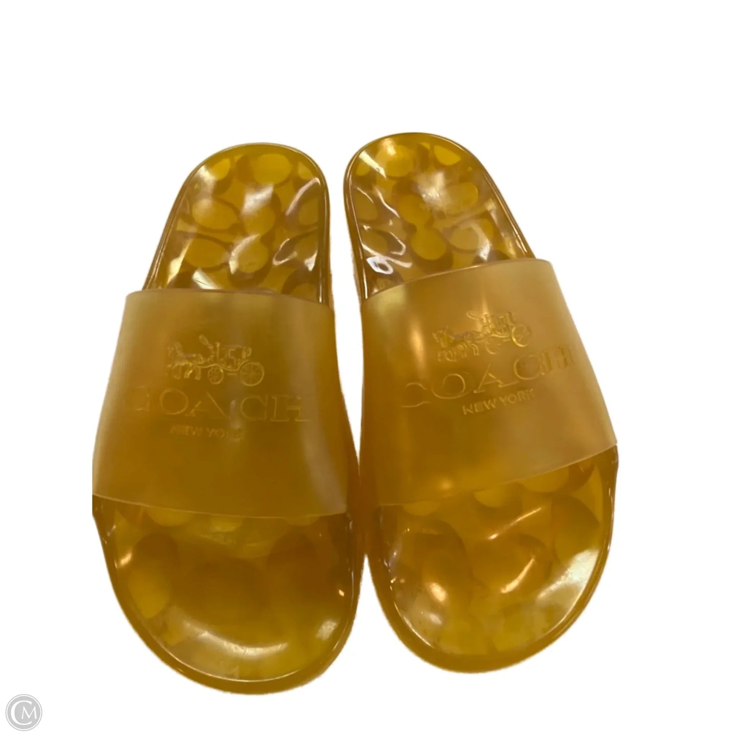 Shoes Designer By Coach In Yellow, Size: 6